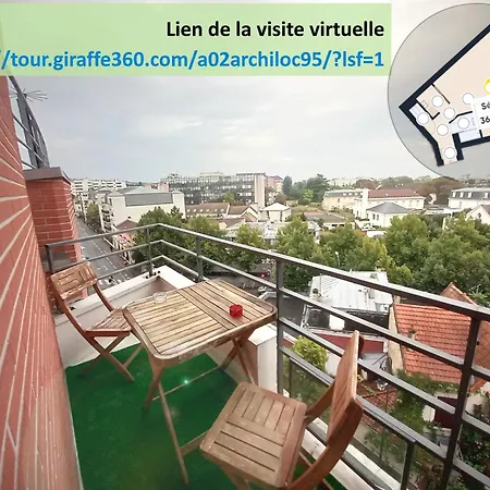 Apartamento L'Aigle Royal De Paris, Gare, Parking Et Terrasse Argenteuil Exterior foto